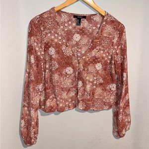 Cropped long sleeve tee